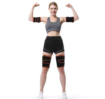 China Durable Three-in-One Ladies Sweating Arm Cover Sports Fitness Sauna Sweating Knee Pads Leg Straps for sale