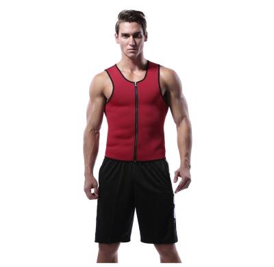 China QUICK DRY Warm Sweat Suit Men's Neoprene Neoprene Thermal Tank Top Workout Slimming Sauna Vest With Zipper for sale