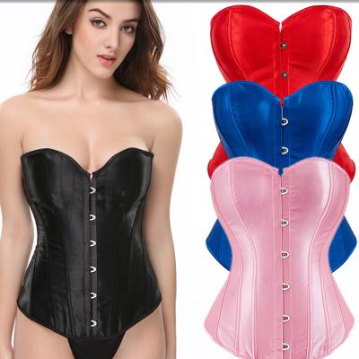 China Women Clothing Sexy Gothic Corset Breathable Bustier Corset Lace Up Bodice Slimming Shaper Shoulder Corset for sale