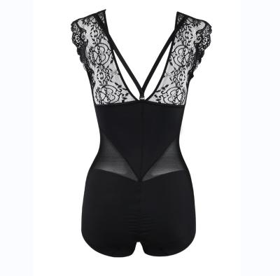 China New Design Women Breathable One Piece Plus Size Seamless Body Shaper Sexy Lace Shapewear for sale