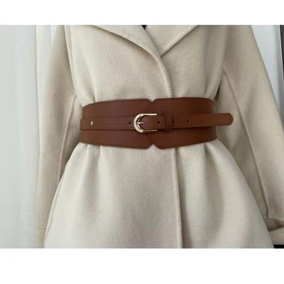 China ALLOY Women Ladies Elegant Wide PU Leather Waist Belt For Dress Blouse Coat Wholesaler for sale