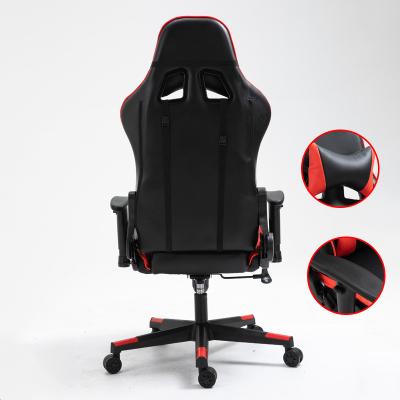 China 2D Lifting Rotating Armrest Racing Grade PVC Leather Headrest and Lumbar Support Racing High Back Heavy Style Gaming Chair for sale