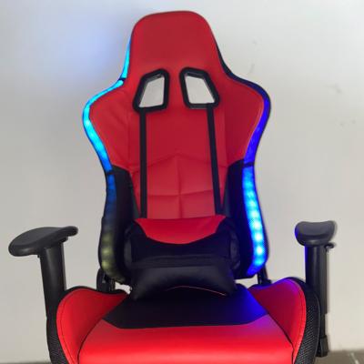 China RGB Light Height Adjustable Swivel Recliner With Headrest And Pillow Lumbar Esports Gaming Chair RGB for sale