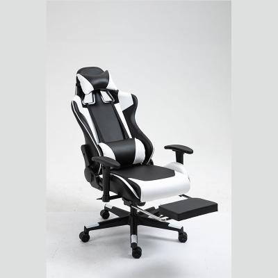 China Certified Spinning Gas Lift with Speaker Accessories, Footrest, Light White RGB Gaming Chair for sale