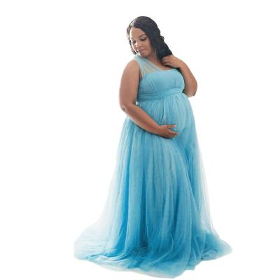 China Breathable Maternity Photography Dress Pregnant Pregnant Maternity Clothes V-Neck Dress for sale