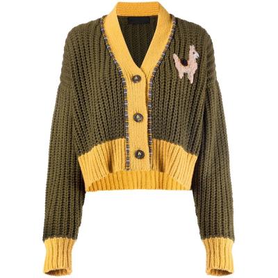 China 2022 Anti-wrinkle design pattern jacquard knitwear women clothing custom knitted woolen sweater for sale