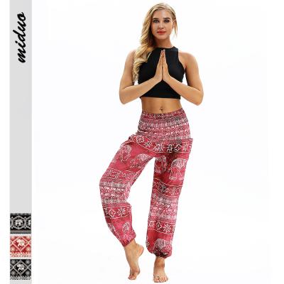 China Breathable Woman Digital Printing Elephant Leggings Yoga Loose Yoga Pants For Sports for sale