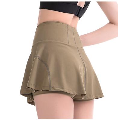 China 2022 Anti-wrinkle Fashion High Waist Shorts New Design Women Tennis Skirt Two Piece Shorts for sale