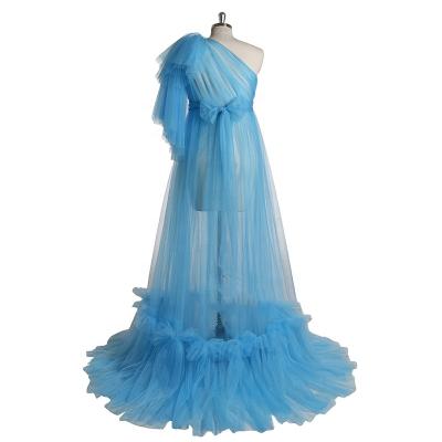 China Breathable Pregnant Women Mom and Daughter Dress Photoshoot Baby Shower Floor Length Long Tulle Maxi Dress Wholesale for sale