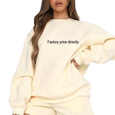 China Wholesale High Quality 100 Cotton Loose Loose Women's Drop Shoulder Sweatshirt Custom Made Loose Oversize Breathable Hot Selling for sale