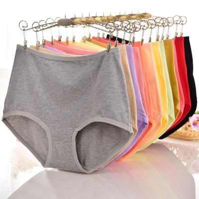 China L-XL QUICK DRY women briefs high waist plus size cotton underwear soft breathable women's cotton panties for sale