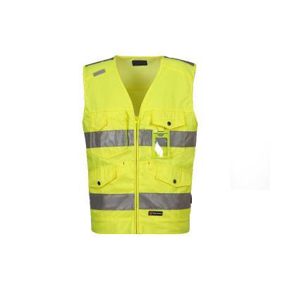 China LuckyPeak Sleeveless Work Safety Clothing High Visibility Work Safety Clothing Workwear Anti-Static Reflective Vest Sleeveless Workwear for sale