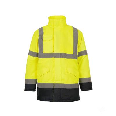 China LuckyPeak Thick Hooded Anti-Static Winter Workwear Jacket Safety Operating Clothes Protection Against Cold High-Visibility Clothing for sale