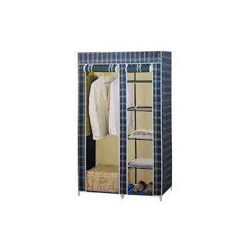 China Portable Folding (Height) Adjustable Portable Folding Plastic Cloth Cabinet Cloth Wardrobes for sale