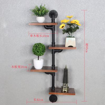 China Vintage Retro Vintage Metal Pipe Shelf Home Metal Pipe Shelf Metal Convenient Shelf Industrial Shelf for sale