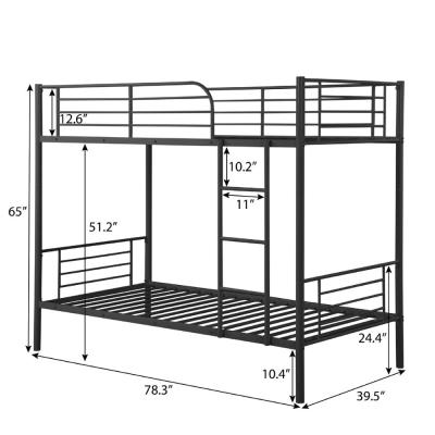 China Cheap Price Dormitory Bunk Bed Sofa Cum Bed (Size) Adjustable Steel Cheap Double Bunk Bed for sale