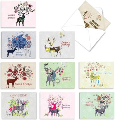 China Gift.Shopping.Food.Candy. Custom Fancy Handmade Farming Christmas Blank Printing Thank You Greeting Card for sale