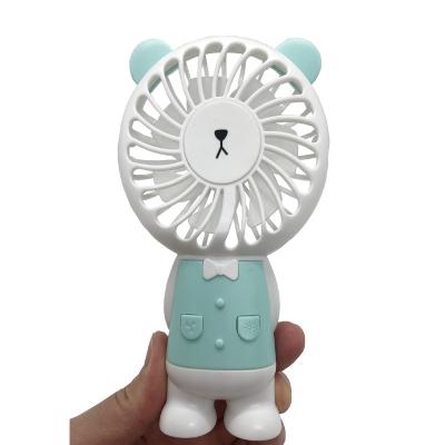 China Cute design; colored light; Mute ; New Mini Toy Fan Rechargeable 2022 Mini USB Fan Small Size Portable Led Light Custom Lovely Cute Bear Shape With Mini Fan for sale