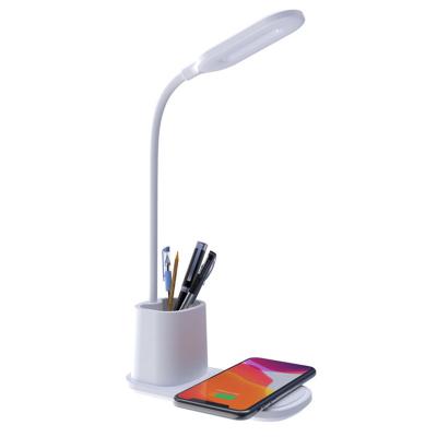 China Lighting Charger Desk Lamp/Phone/Pen Holder 15W QI LED Wireless Fast Charging Dimmable Flexible Eye Protect Reading Table Light Bedroom Desk Table Lamp for sale