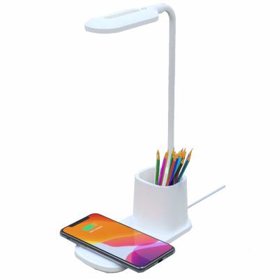 China Lighting/Phone/Pen Stand 15W LED Charger Desk Lamp with 3