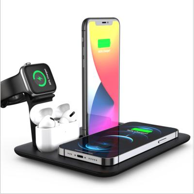 China UniversalÂ   CE ROHS FCC QI Certification 4 in 1 Mobile Phone 15W Fast Charging Wireless Charger for sale