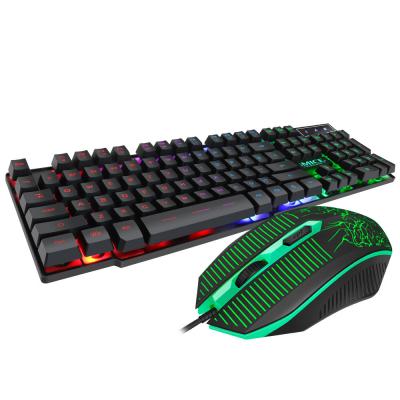 China 2021 Waterproof Led Backlight Usb Mechanical Gaming Wired Ergonomic Keyboard And Mouse Combo Waterproof For Computer Game for sale