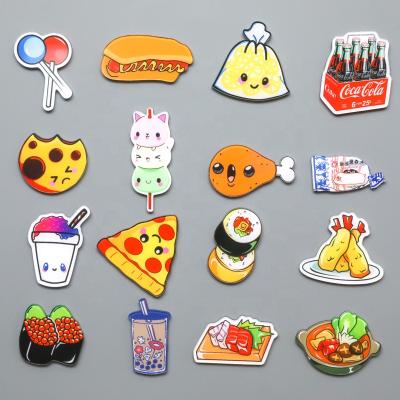 China Shape Custom Design Cute Food Shape Acrylic Cartoon Fridge Magnet for sale