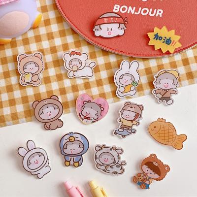 China Nickel Free Already In Stock Clothing Accessories Decoration Cartoon Acrylic Badge Pin for sale