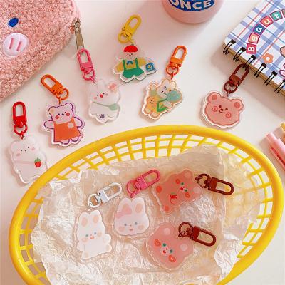 China Promotional Gift Cute Cartoon Pendant Acrylic Key Chain Customized Logo for sale