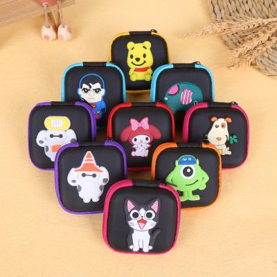 China Square Cartoon Headphone EVA Case Earbud Cable Filling Organizer EVA Square Earphone Case Earphone iPod MP3 for sale