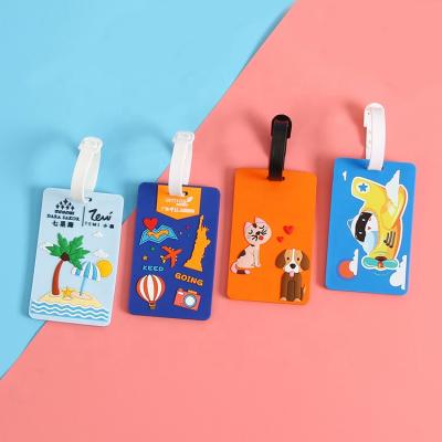 China Creative Colorful Custom UV Printing PVC Logo PVC Luggage Tag for sale