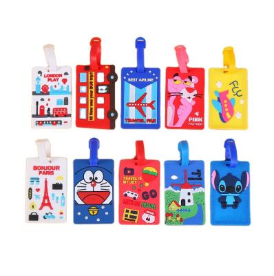 China Custom PVC Cartoon PVC Travel Luggage Tag Logo Creative Promotion Gifts Animal for sale