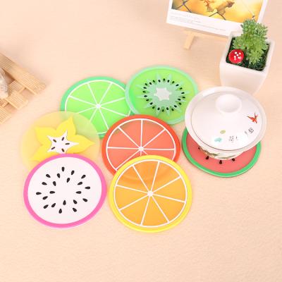 China Cup Pad Fruit Style Cup Coaster Stored Non-slip Cup Holder For Home Decor Gift for sale