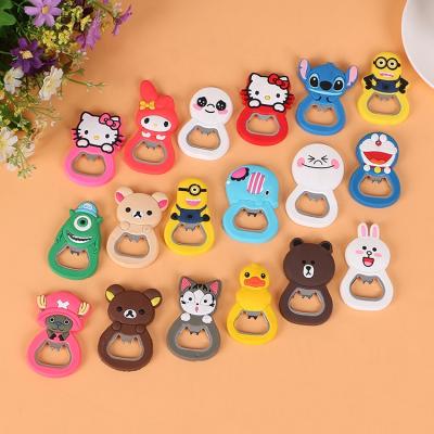 China Promotional Bottle Opener Gifts Cartoon Soft Style PVC Bottle Opener for sale