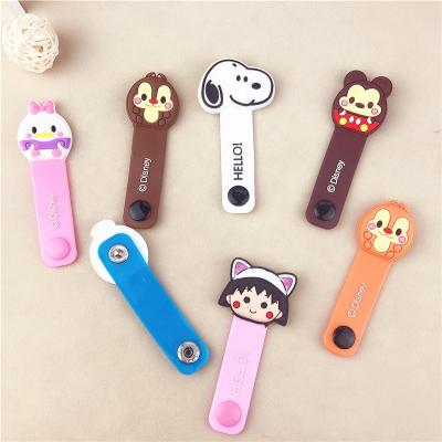 China With Storage Cable Winder Clip Button Promotional Gifts Cute Cartoon Earphone Data Line for sale