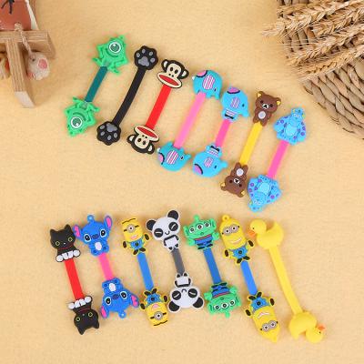 China With Button Cute Cartoon Earphone Winder Cable Winder Clip for sale