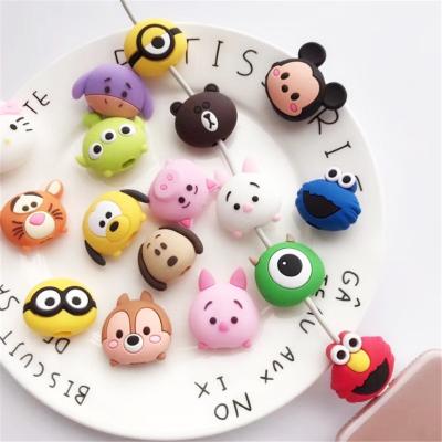 China Cute Cartoon USB Data Line Decorative MP3/MP4 Player Mobile Phone Accessories Cable Bite Protector for sale