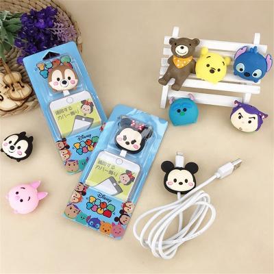 China Cute MP3/MP4 Player Animal Bite Earphone Charging USB Data Cartoon Cable Protector For Phone for sale