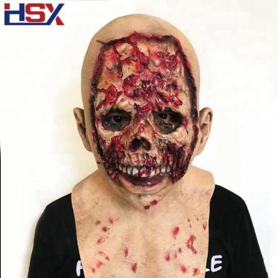 China 2018 Newest Realistic Printing Rotten Face Devil Mask For Halloween Party Decoration And Haunted House Props for sale