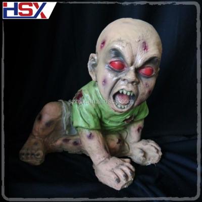 China Realistic Horror And Newcomer Zombie Baby Lying On The Ground Halloween Items Haunted House Scary Prop Decor for sale