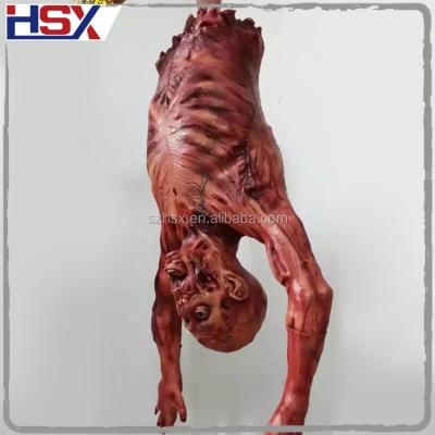 China High Quality Lifelike Realistic Half Outdoor Horror Man Body Bloody Horror and Horror Party Decoration Halloween for sale