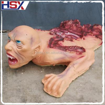 China Realistic and Horror Latex Bloody Party Popular Decoration Halloween Half Spirit Horror Body for sale