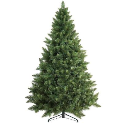 China 2021 Christmas Ornament Christmas Decoration Large 6 Feet Premium Artificial Spruce Hinged Christmas Tree Easy To Assemble Metal Stand 1200 Tips for sale