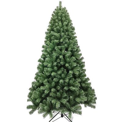 China Christmas Holiday Decoration 2021 1.8m Indoor Or Outdoor 6FT PVC PE Green Artificial Christmas Tree 6FT With Durable Metal Base Perfect For Indoor And Outdoor Holiday Decoration for sale