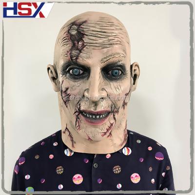 China New Arrival Realistic Full Head Latex Full Print Horror Halloween Horror Scar Party Masks for sale