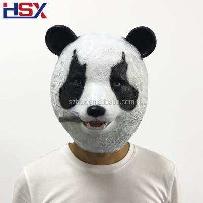 China Realistic Latex Printing Newcomer Halloween Panda Mask For Crawling Carnival Party Funny Costume for sale