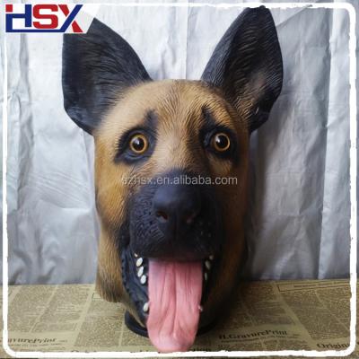 China 2017 New Arrival Realistic Printing Animated Halloween Latex Police Dog Animal Mask for sale