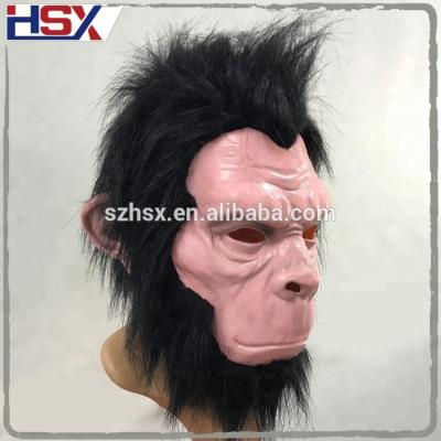 China High Quality Realistic Party Animal Masquerade Mask Halloween Latex Printing Gorilla Mask for sale