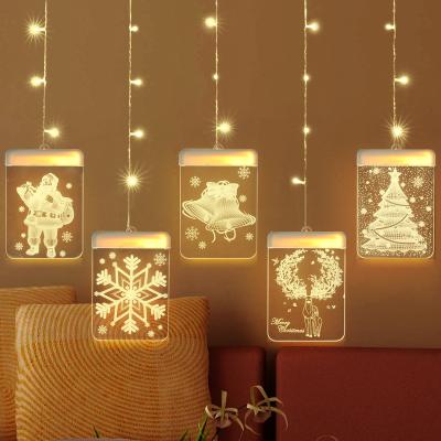 China 2022 Christmas Decorations Garland Santa Claus Tree Led Night Lights Christmas LED Light for Home Fairy Lights Ornaments Navidad New Year for sale