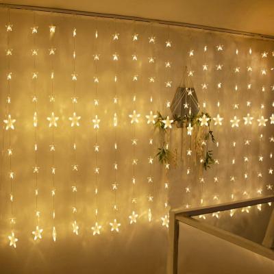 China Large Size Luxury Fairy Window Curtain Star Curtain Lights Christmas Star Curtain Lights Outdoor Christmas Decorations Decorative Lights for sale